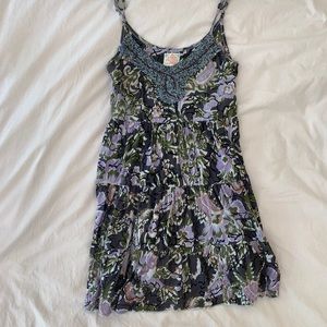 Free people dress- floral with sequin detail